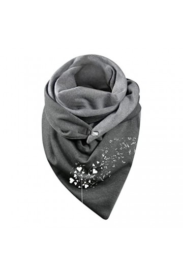 liaddkv Foulard en coton pour femme, le bouton chaud de mode doux foulard imprimé foulard crème, c, taille unique