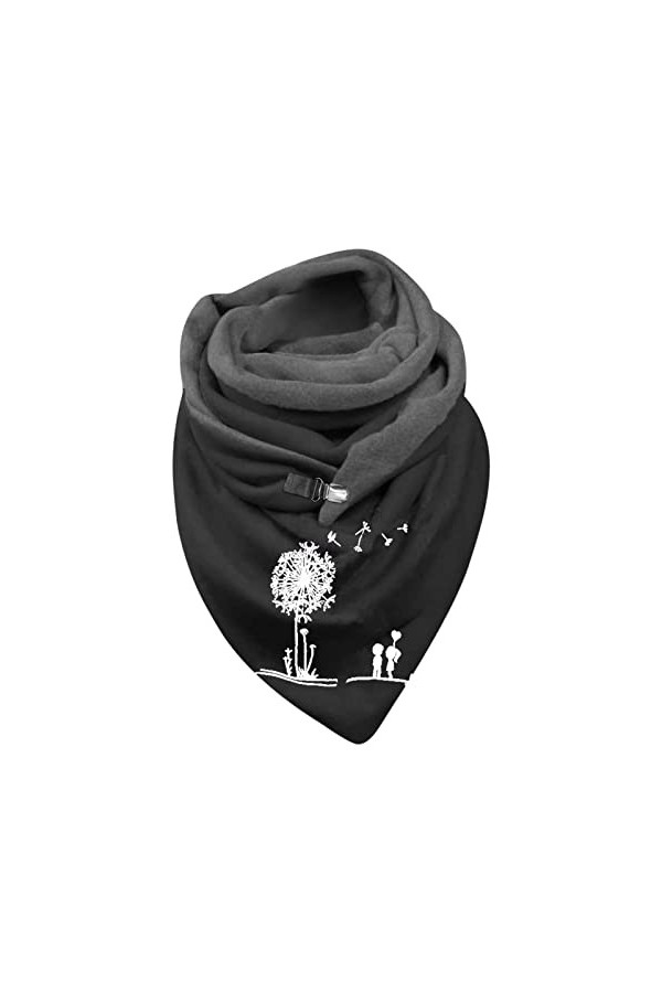 liaddkv Foulard en coton pour femme, le bouton chaud de mode doux foulard imprimé foulard crème, c, taille unique