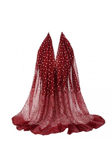 ZHIYU doux écharpe mode coton plage rayures serviette écharpe écharpe femme foulard rouge à carreaux, a, taille unique