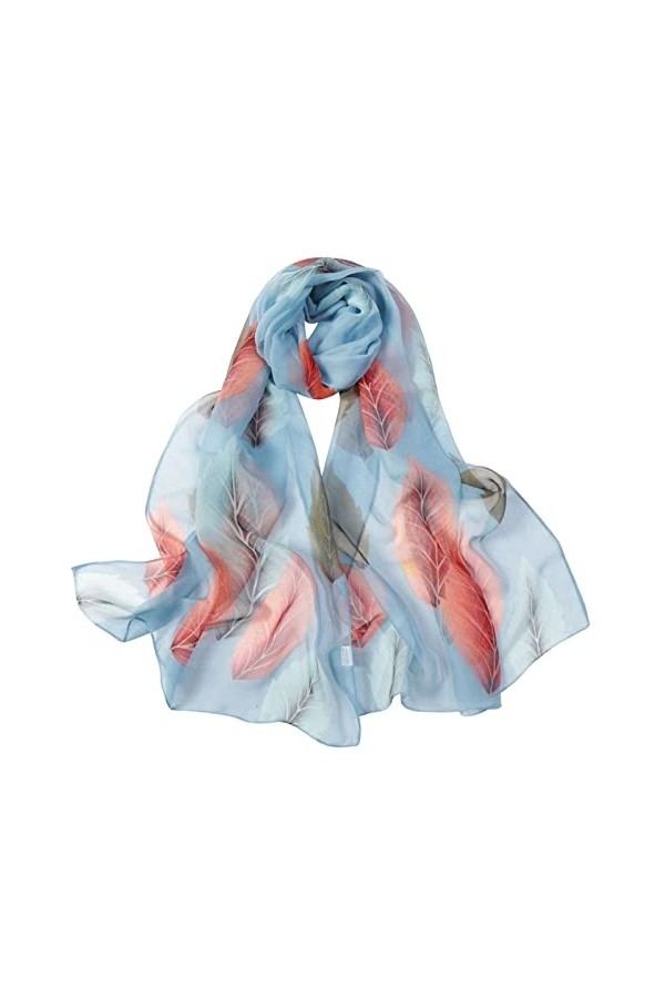 ZHIYU Écharpes pour femmes Impression légère Motif floral Écharpe Écharpe Mode Écharpes Crème solaire Foulards et enveloppeme