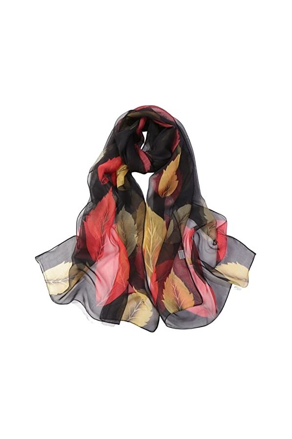 ZHIYU Écharpes pour femmes Impression légère Motif floral Écharpe Écharpe Mode Écharpes Crème solaire Foulards et enveloppeme