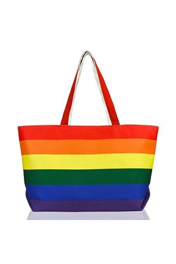 DALIX Rainbow Sac fourre-tout avec fermeture éclair