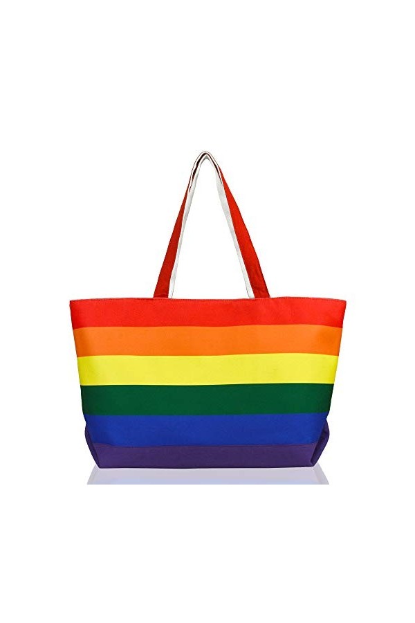 DALIX Rainbow Sac fourre-tout avec fermeture éclair