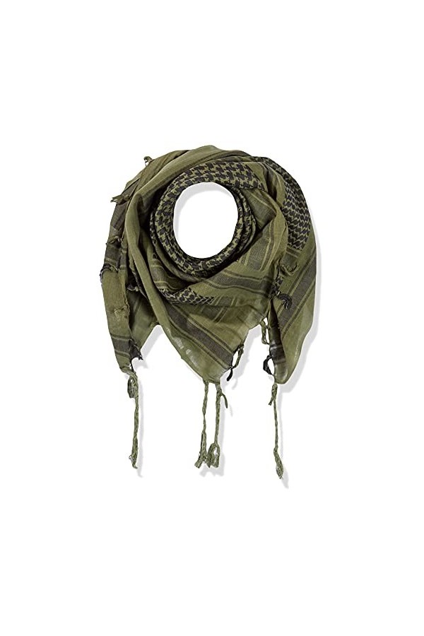 Mil-Tec Mixte Olive/Noir Shemagh Olive Noir, Vert OD / Noir, Taille unique EU