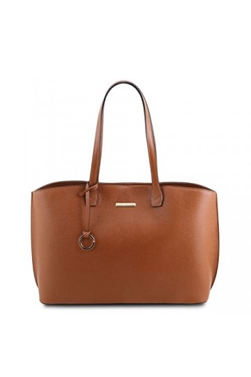 TUSCANY LEATHER TLBag Sac shopping en cuir Cognac
