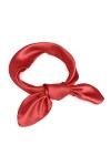 TOPTIE Carré Satiné Foulard Tête Square Uni en Satin Elégant Écharpe Bandana en Satin 23 Pouces