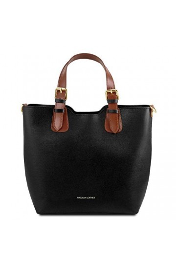 TUSCANY LEATHER TLBag Sac cabas en cuir Saffiano Rouge Lipstick