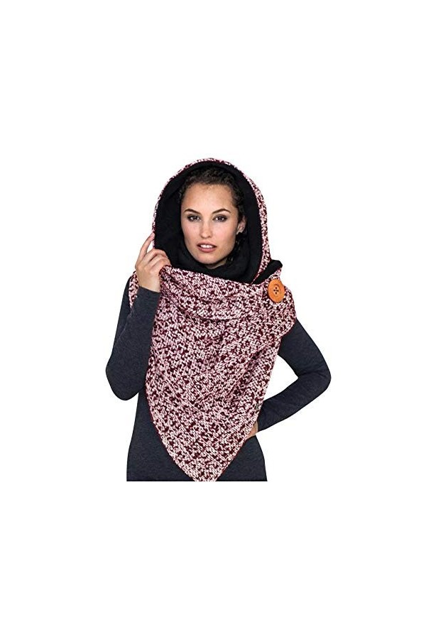 LUCKLY Mode Femme Foulards Châles Écharpe,à Imprimé Cachemire et Boucle à Capuche en Écharpe de Haute Qualité Rétro Imprimé C