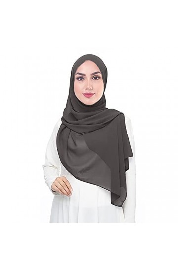Lina & Lily Hijab pour Femmes Mousseline Foulard Écharpe Turban Châle Islamique Vert 