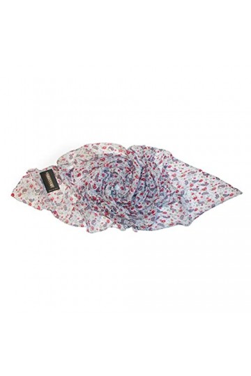 KIKKA MIA Écharpe pour femme Made in Italy - Foulard élégant accessoire de haute qualité fabriqué en Italie Soie 20 % coton 8