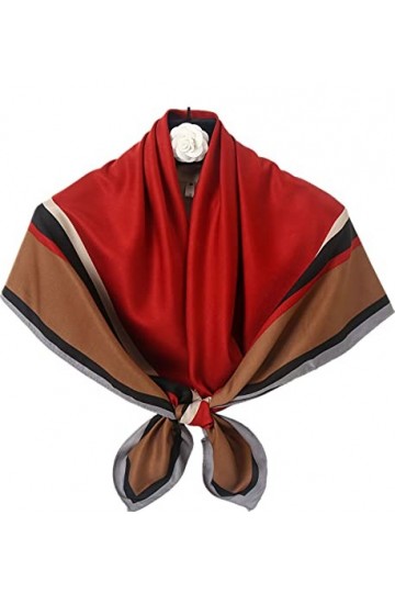 Cebilevin Grand Foulard Carré 90x90CM Polyester Rétro Chic