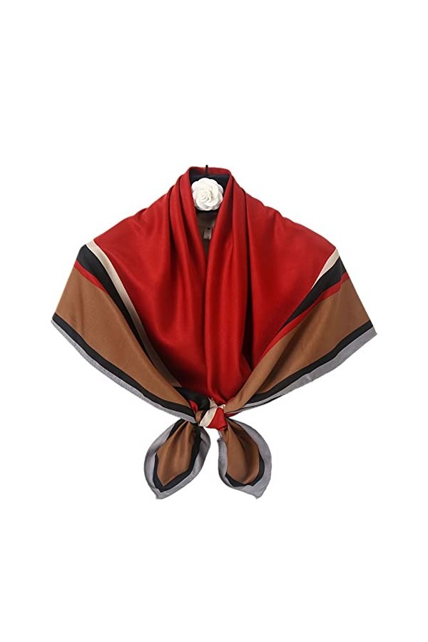 Cebilevin Grand Foulard Carré 90x90CM Polyester Rétro Chic