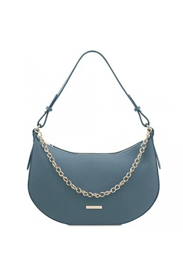 Tuscany Leather Laura Sac bandoulière en Cuir Bleu céleste