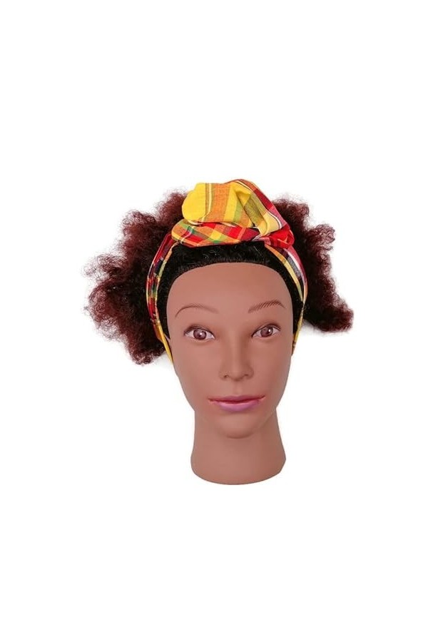 Bandeau Madras cheveux modulable rigide pour femme bandeau en coton