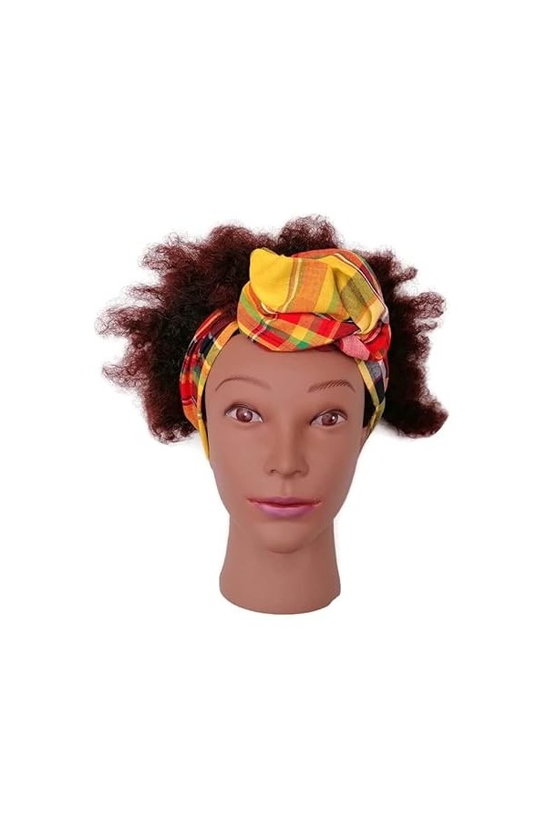 Bandeau Madras cheveux modulable rigide pour femme bandeau en coton