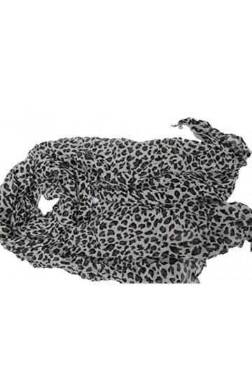 World of Shawls Belle Argent Grand imprimé léopard/Écharpe/foulard Style Wrap