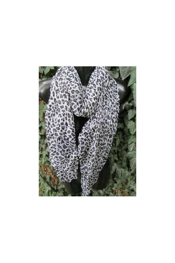 World of Shawls Belle Argent Grand imprimé léopard/Écharpe/foulard Style Wrap