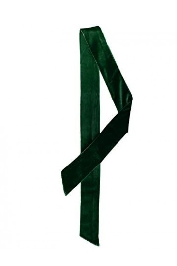 sourcing map Femmes Vintage Velours Skinny Cou Foulards Couleur Unie Long Foulard Bandeau Taille Étroite Vert foncé S