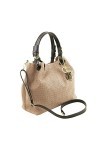 Tuscany Leather TL KeyLuck - Sac Shopping en Cuir imprimé tressé - TL141573 Beige 