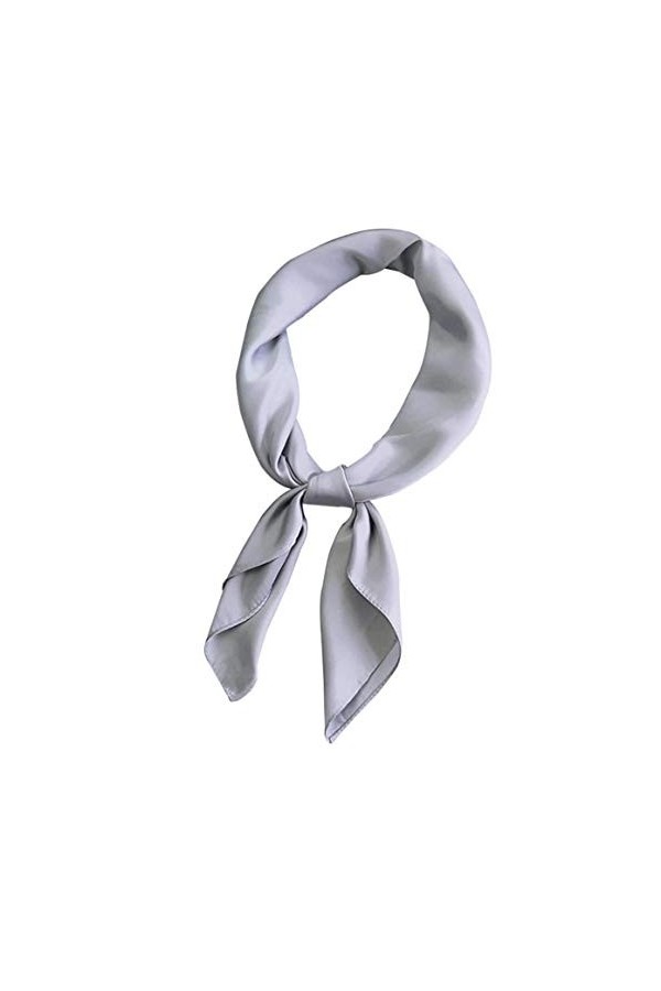 Aisoway Femmes Col écharpe Satin Décoratifs Petite écharpe Carrée Cravat Foulards En Soie Petit Foulard Pour Les Dames Noir 