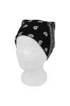 Alsino Bandana, en cotton, paisley,noir 100% Cotton 12