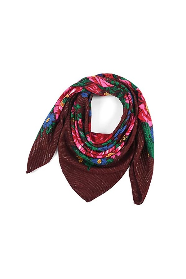 Écharpe en boucle pour femme, foulard triangulaire pour femme - Mode dhiver - Imprimé chaud - Écharpe pour femme - Mode bohè