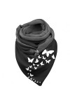 KUKICAT Écharpe Triangle Femme Chaud Élégant Foulard en Coton Imprimé Pissenlit Chic Châle Vintage Mode Scarf Hiver Pas Cher
