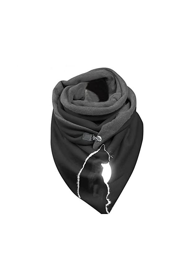 KUKICAT Écharpe Triangle Femme Chaud Élégant Foulard en Coton Imprimé Pissenlit Chic Châle Vintage Mode Scarf Hiver Pas Cher