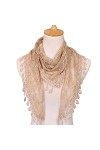 Stakee Dentelle Rose châle femme triangle dentelle frange Foulard Femme frange châle creux triangle foulard printemps - été