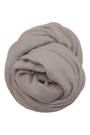 Écharpe hijab froissée en coton mélangé doux châle long foulard pour femme 90 x 180 cm , Jaune mustrad, Standerd Size