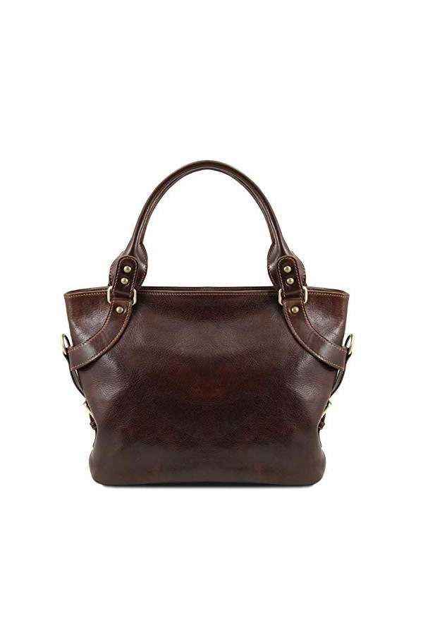 TUSCANY LEATHER Ilenia Sac à épaule Marron foncé