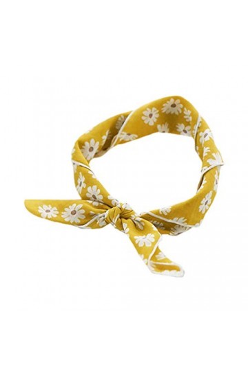 Frotox Foulard carré en coton pour femme Motif marguerites, Taille unique, 55*55cm