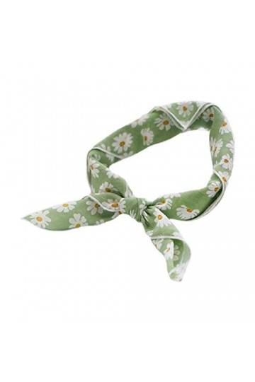 Frotox Foulard carré en coton pour femme Motif marguerites, Taille unique, 55*55cm
