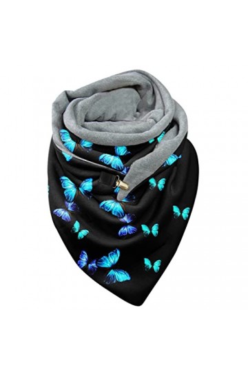 Echarpe Triangle Femme Foulard Châle Vintage éCharpe Chale Avec Attache en Coton Vintage Mode Triangle écharpe multi-usages m