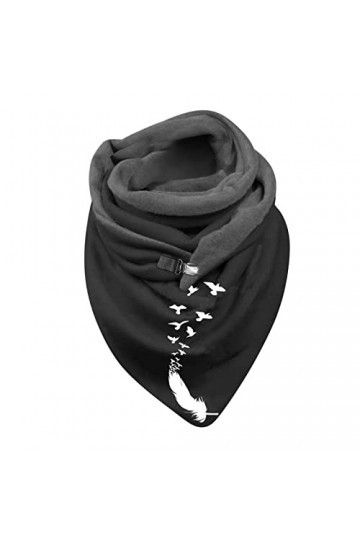 LANSKIRT Femmes Écharpe Triangle Hiver Châle Avec Bouton Chaud Enveloppe Douce Mode Couleur Unie Écharpe épaisse en Laine Cha