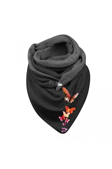 Écharpe solide pour femme - Écharpe de couverture en mousseline - Vêtement dautomne - Écharpe triangulaire pour femme - Tria