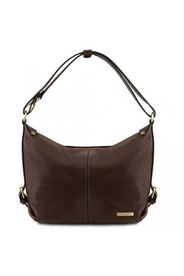 TUSCANY LEATHER Sabrina - Sac boule en cuir - TL141479 Marron foncé 