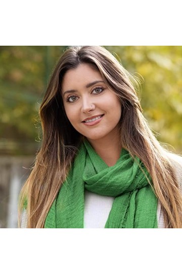 KARL LOVEN Femme - Foulard - Froissé - pashmina - écharpe - cache-col, Rouge Bordeaux, 1m90