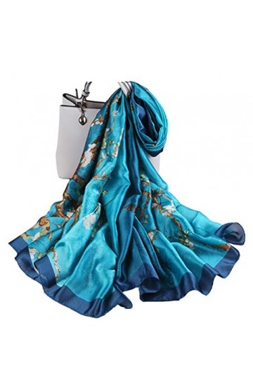 Leisofter Femme Foulard Grande Echarpe Châle Ultra-Léger Respirant Elégant 90 * 180CM