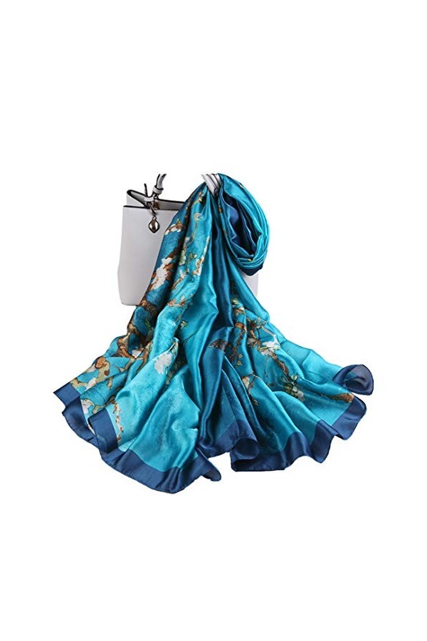 Leisofter Femme Foulard Grande Echarpe Châle Ultra-Léger Respirant Elégant 90 * 180CM