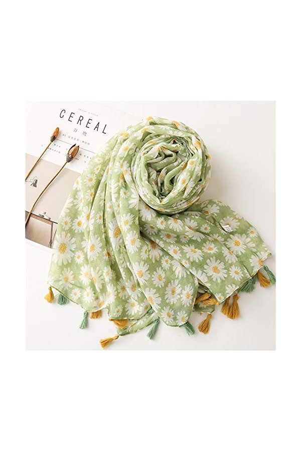 Clest F&H Écharpe surdimensionnée de couverture surdimensionnée de tournesol vert de pour les femmes voyagent des écharpes de