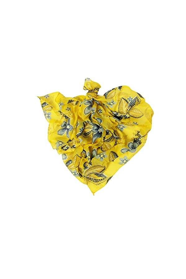 KIKKA MIA - 80 % coton 20 % soie imprimé - écharpe femme fabriquée en Italie - Foulard élégant accessoire écharpe de haute qu