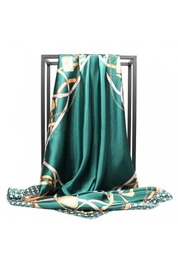 Bellette Foulards de tête Foulard Carré Satiné Echarpes en Soie Foulard Echarpe Bandana Taille unique