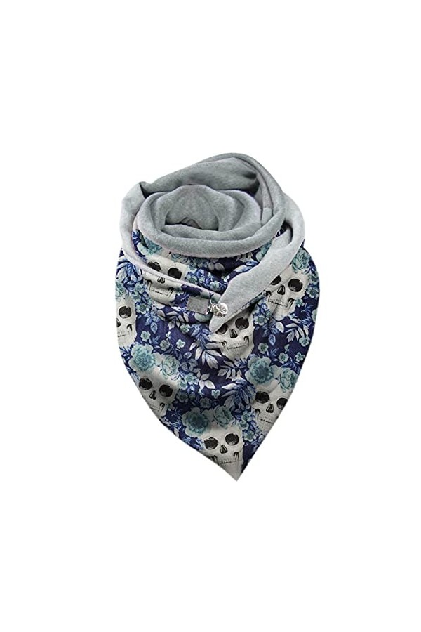 KUKICAT Woman Halloween Foulards Triangle Femme Hiver Pas Cher Écharpe en Cashmere Imprimé Citrouille Chaud Châles Comfortabl