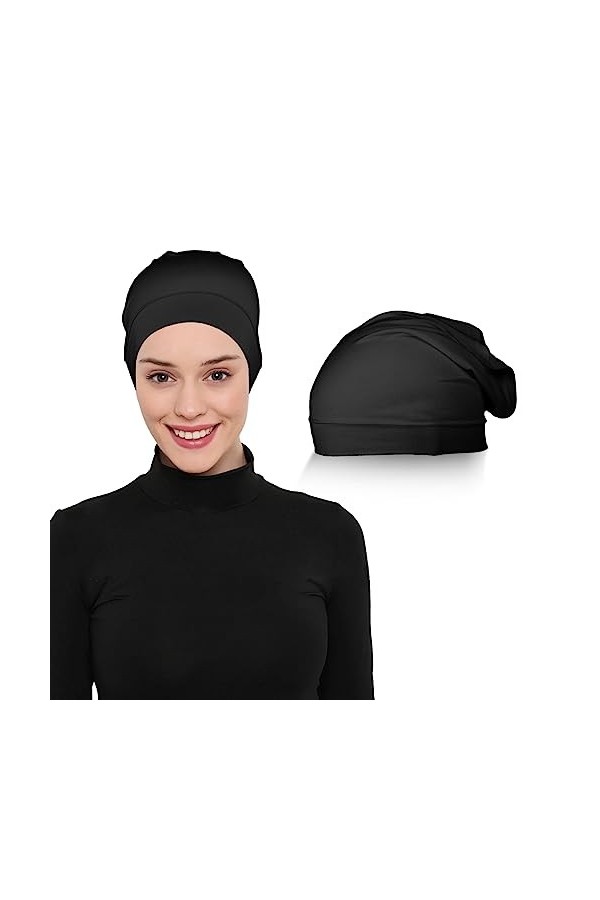 Foulard musulman pour femme - Foulard en coton - Bone Hijab - Hijab - Bonnet de hijab - Pour perte de cheveux - Chimiothérapi