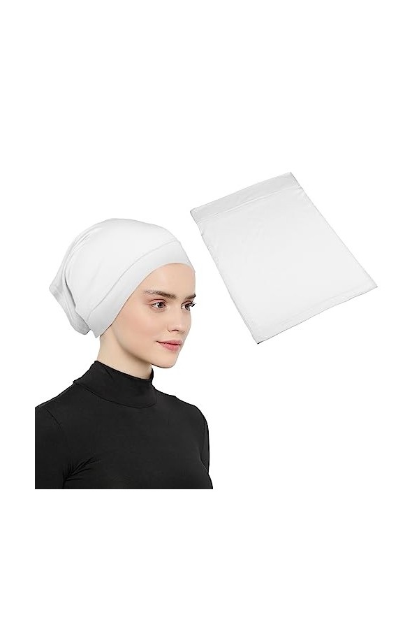 Foulard musulman pour femme - Foulard en coton - Bone Hijab - Hijab - Bonnet de hijab - Pour perte de cheveux - Chimiothérapi