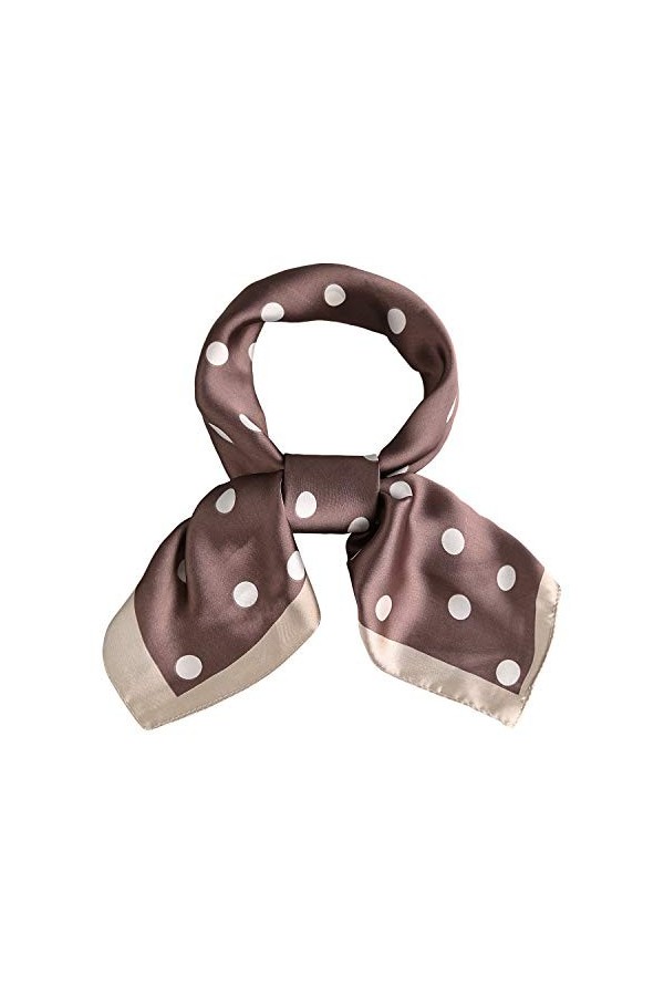 SOJOS Bandanas Vintage Écharpes à Pois Carrés Pour Femmes 27 x 27 en Soie Comme un Foulard La grâce du Collier SC317 Avec