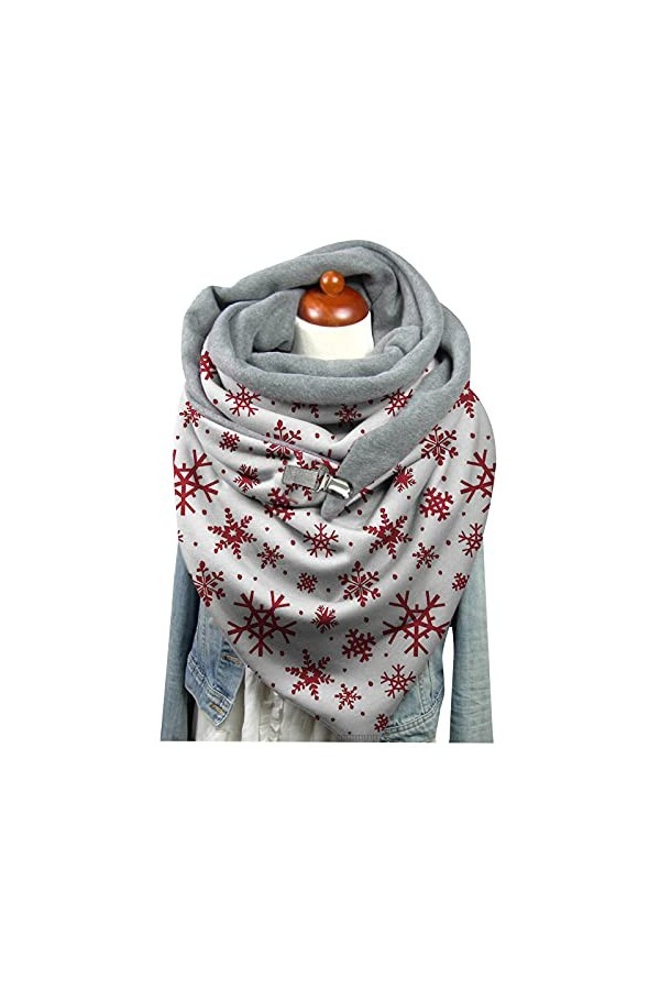 Xiaojiu Foulard Triangle Chic étole Wraps Classique Echarpe Ado Cravate Noire Homme Clip Impression Femme Shawl Rétro Foulard