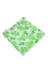 Foulard imprimé trèfle élégant pour femme et fille vert accessoire de la Saint-Patrick
