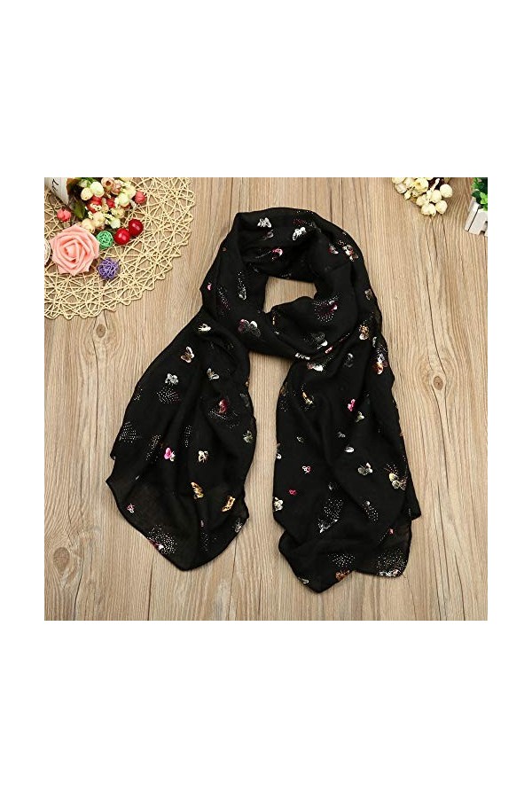 Générique Pince Cravate Bleu Imprimer Shawl long pashmina écharpes pour femmes Wrap Lady foulard Perle Solitaire 67mKGLLV9 Le